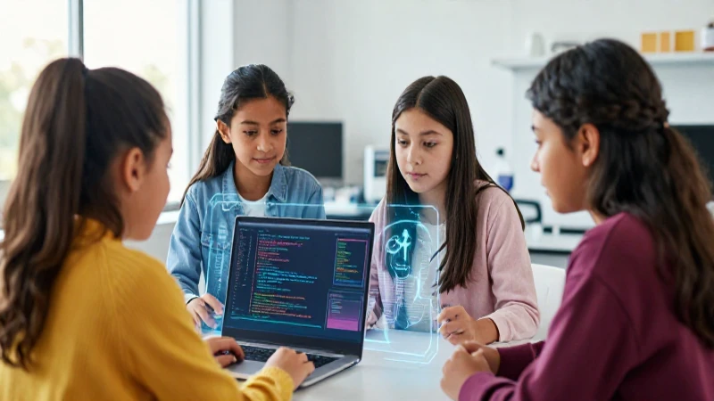 Chicas en Tecnología: Inspiración y Innovación del Futuro 6 Jóvenes mexicanas codifican en laboratorio holográfico