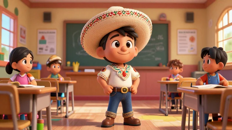 Pepito en clase con vibrante estilo y calidad premium