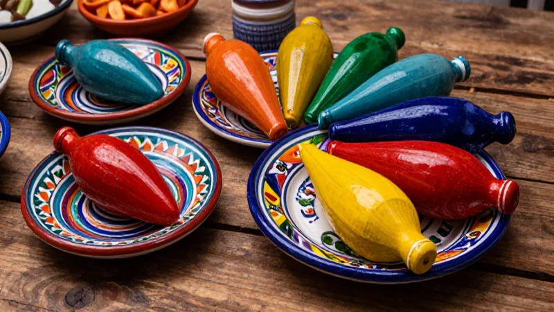 Chongos Zamoranos: Delicioso Postre Mexicano en Inglés 5 Chongos coloridos en platos Talavera mexicanos