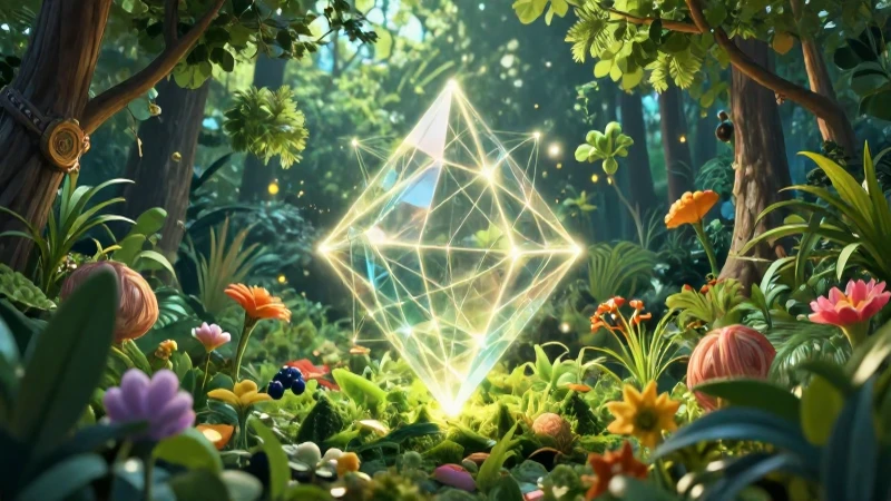 Naturaleza vibrante se une a geometría brillante