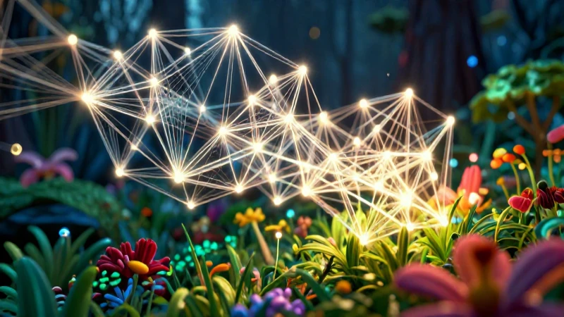 Composición abstracta brillante con datos biológicos detallados