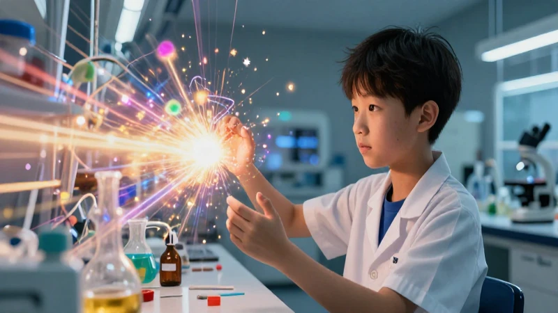 Aprende y domina las Ciencias Físicas 2: Guía completa y práctica 3 Estudiante interactúa con energía futurista en laboratorio