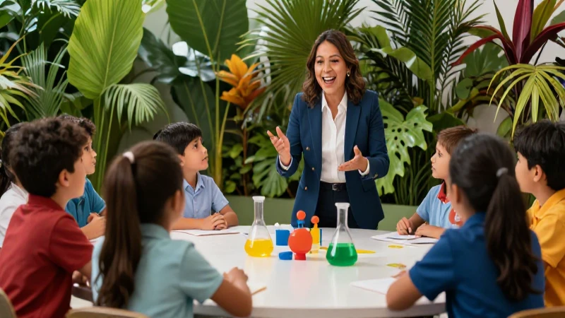Explora la magia de las ciencias naturales en primaria: recursos y actividades interactivas 5 Maestro mexicano enseña a niños con vibrantes modelos