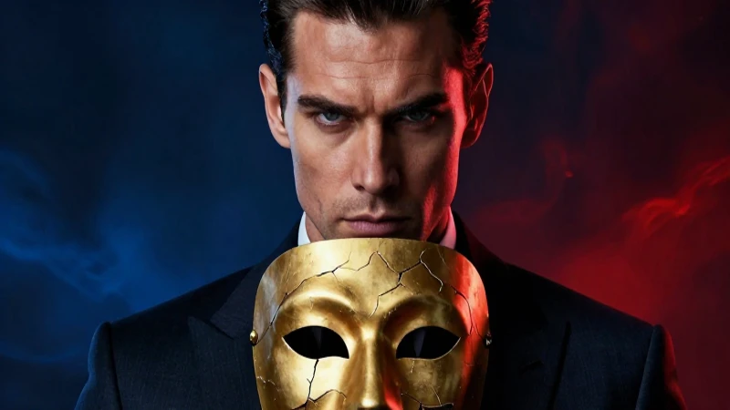 Cinismo: Definición y Significado del Cínico en detalle 4 Retrato de hombre con máscara dorada, estilo magazine