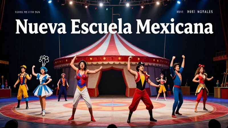 Portada vibrante de circo con estilo moderno