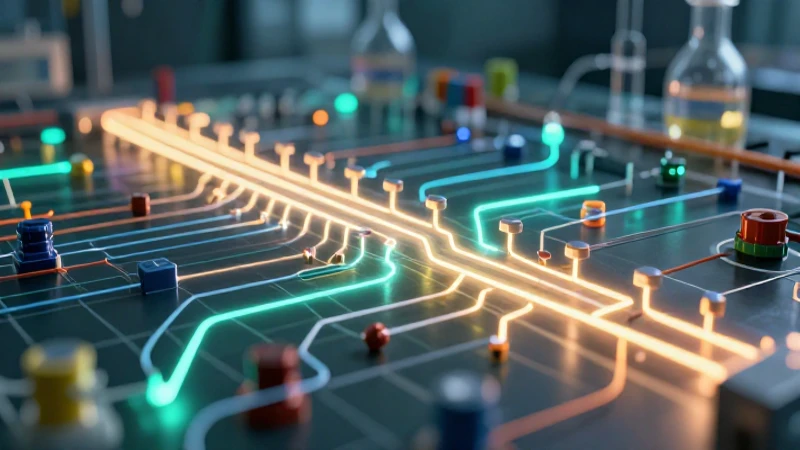 Diseño futurista de circuito eléctrico con estética científica