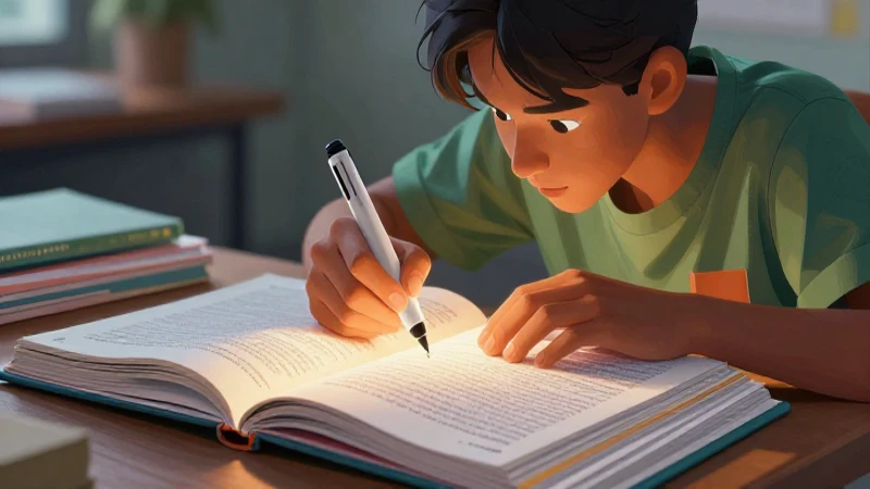 Estudiante brillante con ambiente cinematográfico y educativo