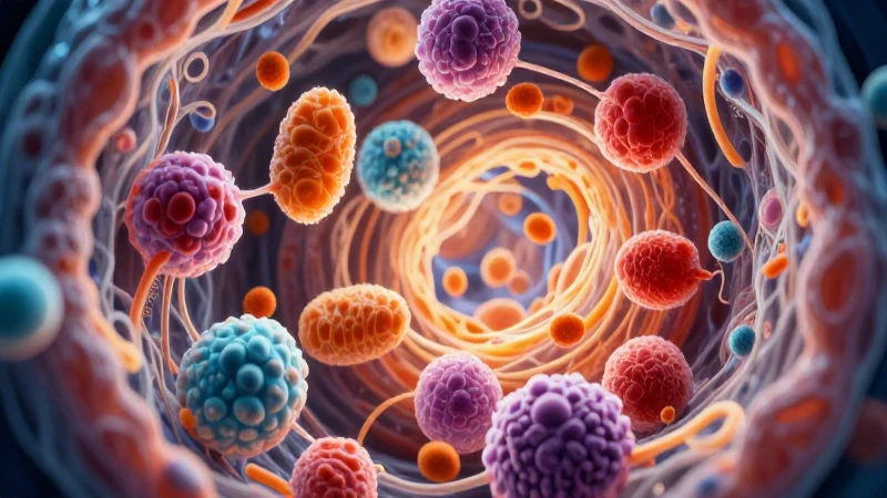 Citoplasma vibrante y detallado en microscopía