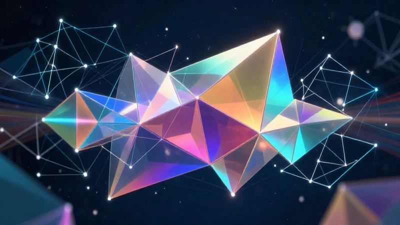 Tipos de polígonos: elementos, ejemplos y características 3 Geometría vibrante y futurista en estilo editorial