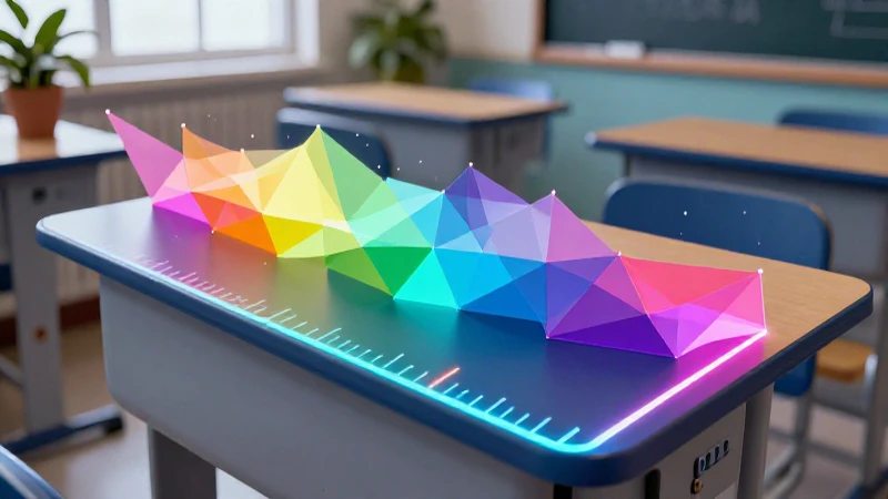 Tipos de polígonos: elementos, ejemplos y características 7 Mesa escolar moderna con elementos educativos vibrantes