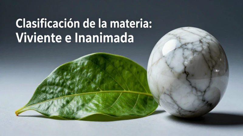 Clasificación de la materia: Viviente e Inanimada