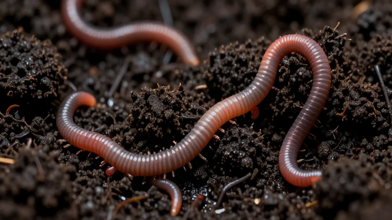 Clasificación de los Animales Invertebrados: 70 Ejemplos 6 Retrato macro dinámico de lombrices en tierra