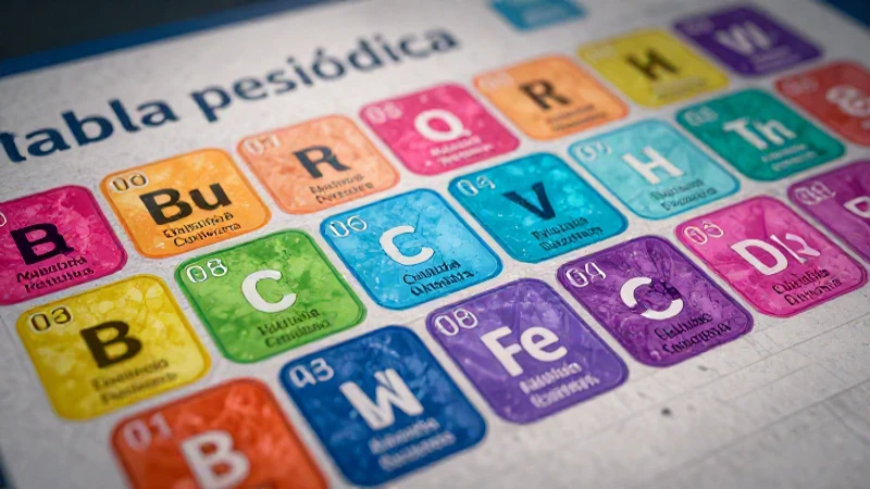 Tabla periódica: organización, clasificación y elementos