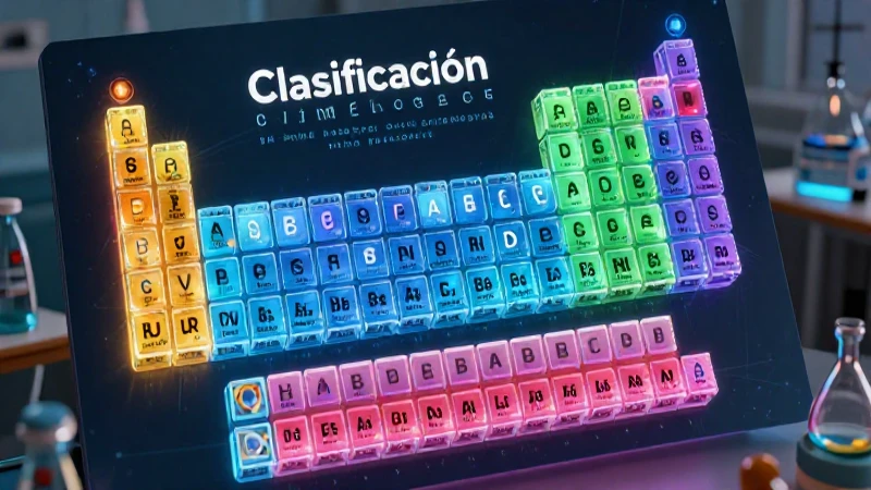 Clasificación de elementos químicos por bloque