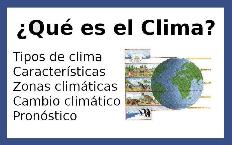 clima concepto tipos caracteristicas y condiciones