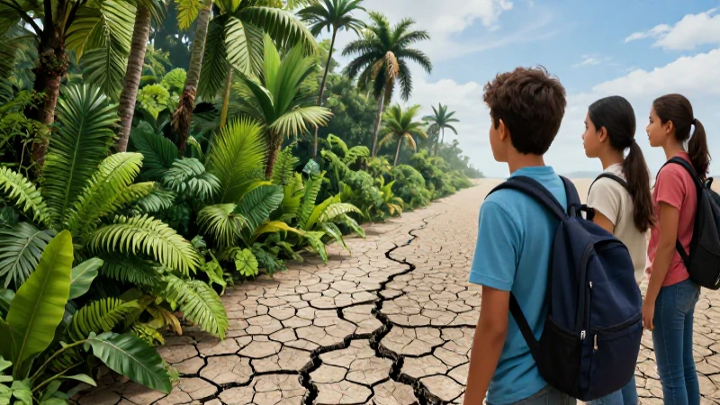 Impacto climático: contraste verde contra sequía