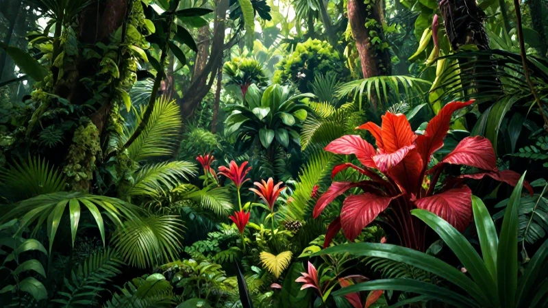 Clima Tropical: Características y Ambientes en el Tropico 8 Selva vibrante con follaje exuberante e impactante