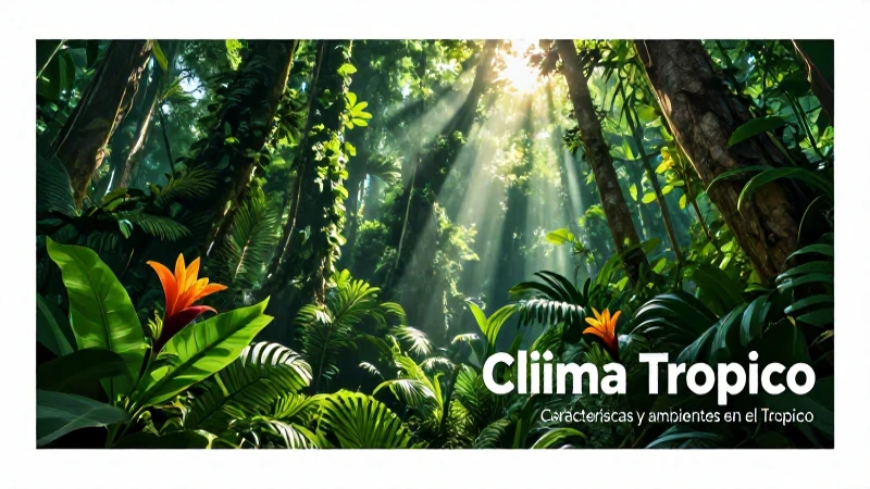 Clima Tropical: Características y Ambientes en el Tropico 3 Selva tropical vibrante con colores naturales intensos