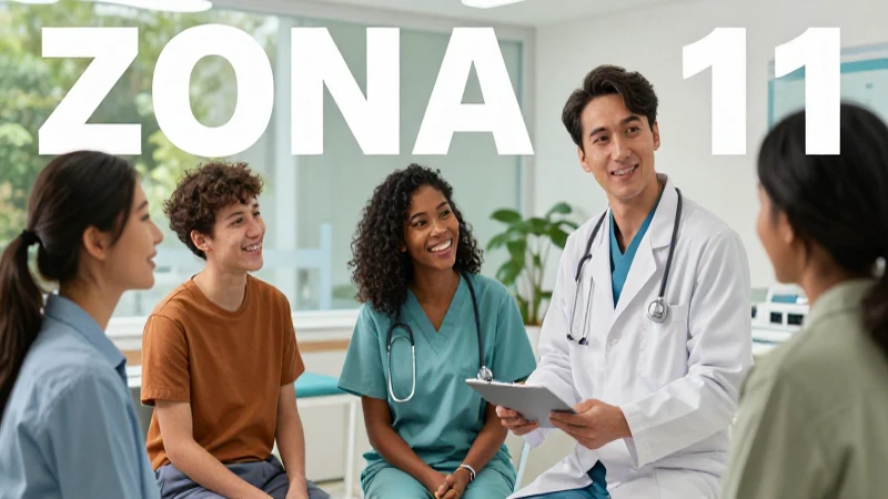 Clínica moderna con paciente feliz y doctor profesional