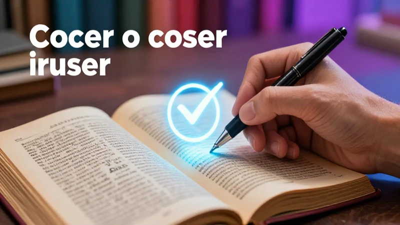Cocer o coser: Cuál es la forma correcta de escribir 4 Portada ilustrada sobre errores ortográficos
