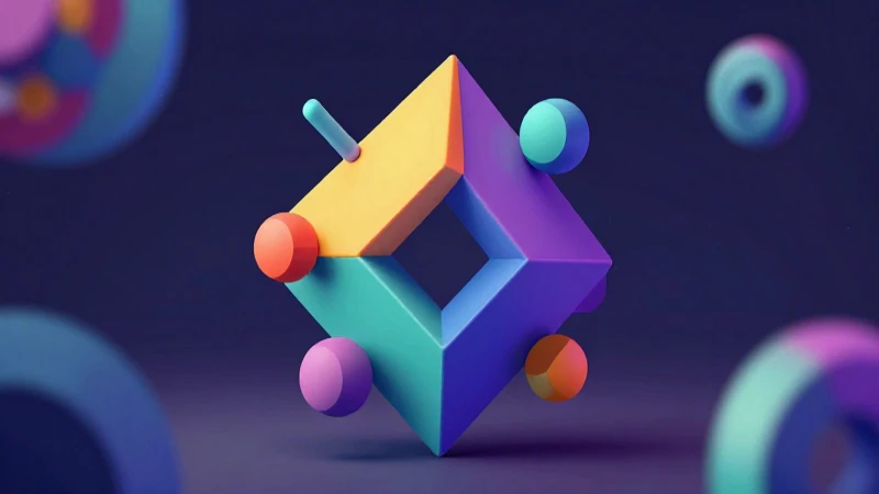 Cociente de potencias: cómo simplificar y calcular con la misma base 4 Estructura geométrica moderna con estética vibrante y detallada