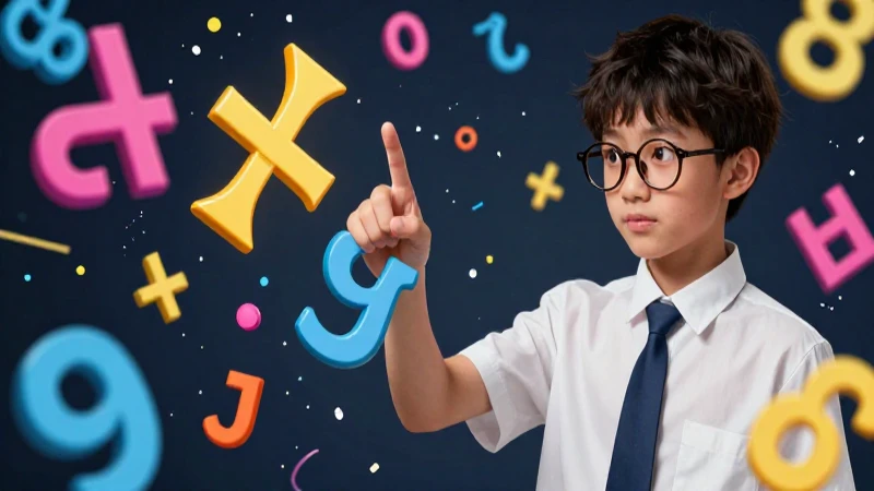 Cocientes: Definición y Concepto Esencial Explicado 6 Estudiante curioso con símbolos matemáticos abstractos
