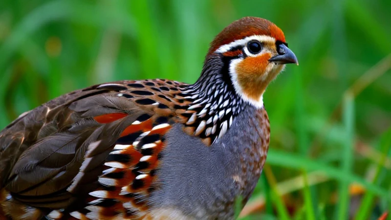Quail realista en naturaleza con iluminación dramática