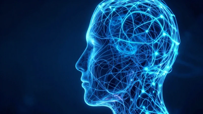 Cognición: significado, definición y concepto explicado 5 Perfil humano brillante con redes neuronales azules