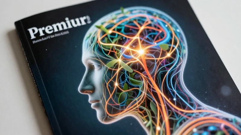 Silueta abstracta de cerebro con conexiones brillantes y vibrantes