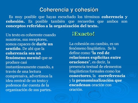 cohesion concepto mecanismos y coherencia