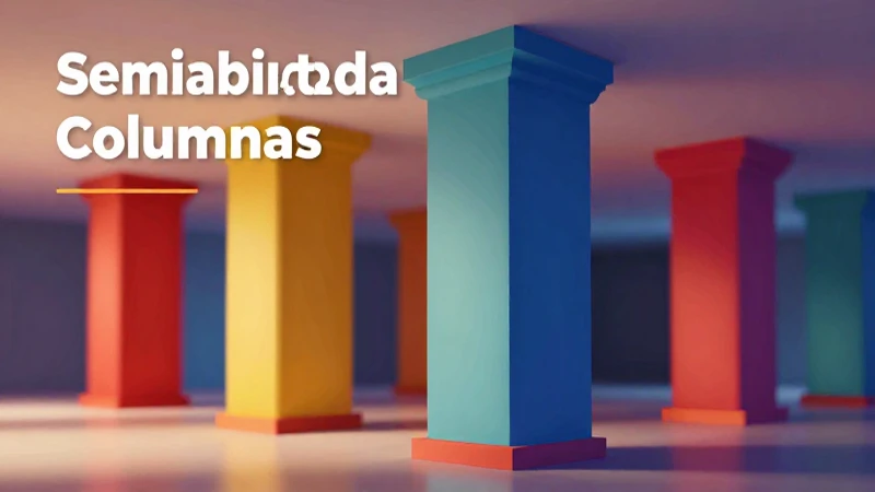 Diseño educativo moderno con columna estilizada