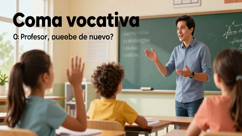 Coma vocativa en una escena educativa