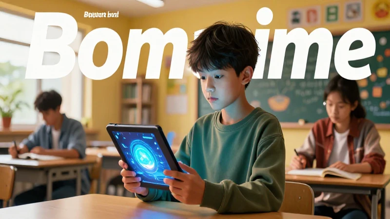 Estudiante concentrado usando tablet moderna