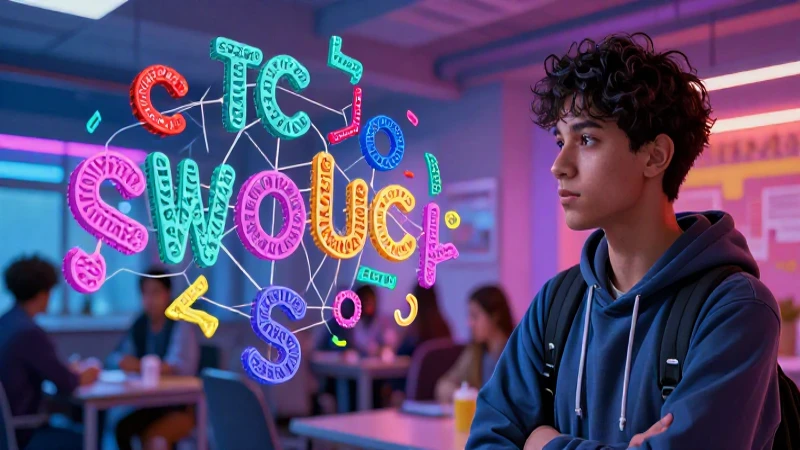 Amplía tu vocabulario: Conoce los mejores sinónimos y comenta 4 Estudiante visualizando ideas conceptuales vibrantes