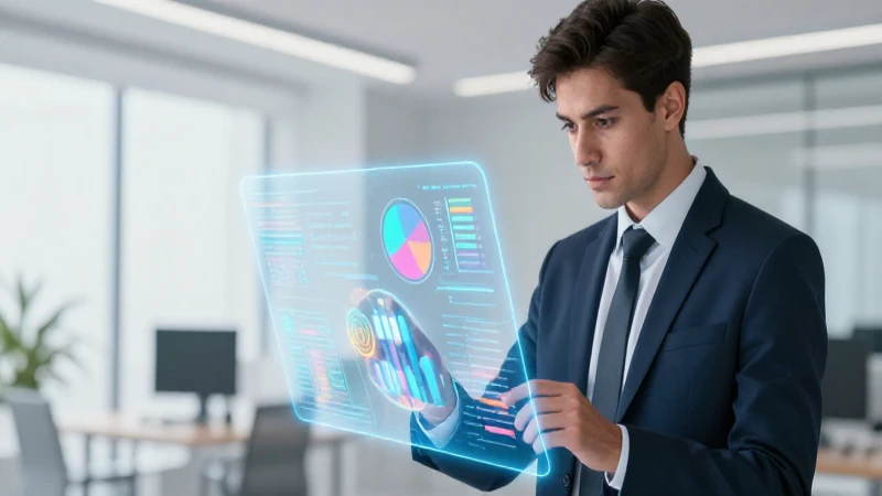 Comercial: Qué es, cuál es su definición y concepto esencial 6 Joven profesional analizando métricas de negocio en oficina moderna