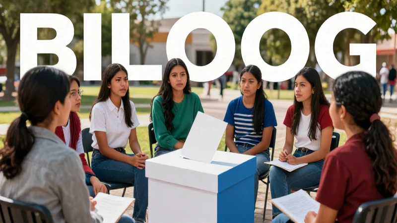 Ilustración vibrante de jóvenes mexicanos votando