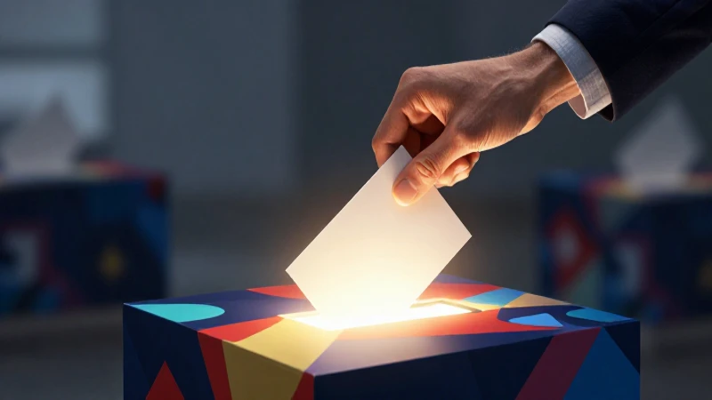 Voto democrático vibrante y profesional