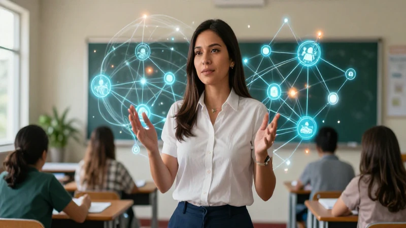 Reforma educativa: Impacto en los docentes y su labor 3 Maestra mexicana en un aula moderna y vibrante