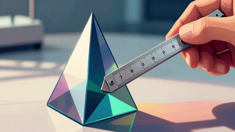Calcula volumen rectángulo fácil y rápidamente con nuestro método 3 Prisma geométrico moderno con luz y color vívido