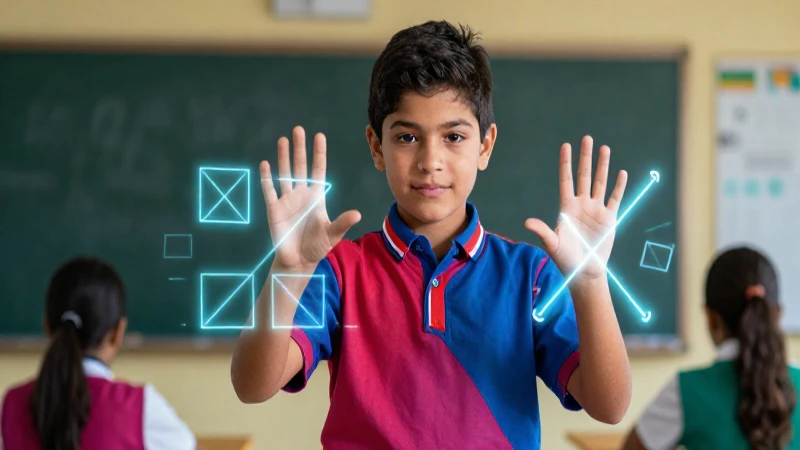 Aprende cómo comprobar una división de forma fácil y precisa 4 Estudiante interactúa con bloques holográficos de división
