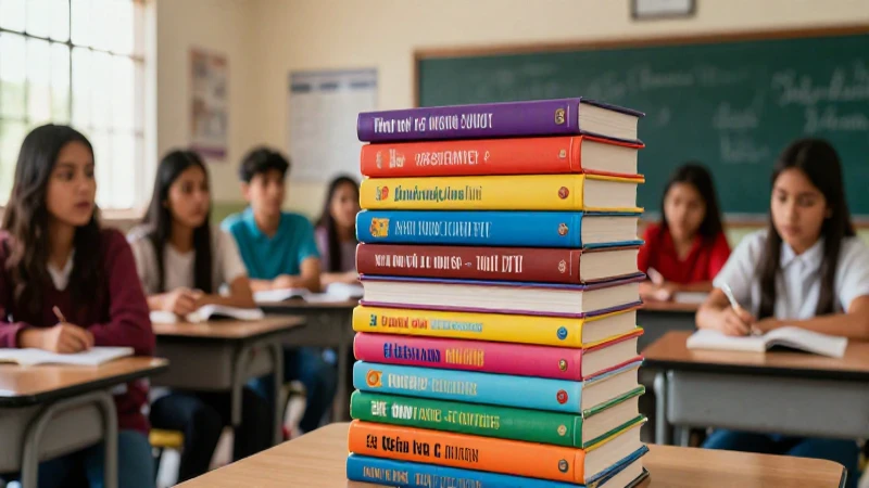 Estudiantes leen libros coloridos en clase moderna