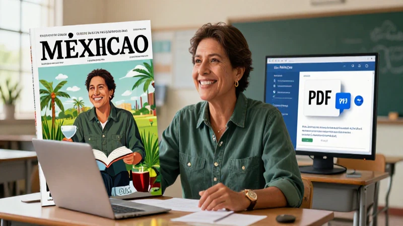 Educadora mexicana y conversión digital de archivos