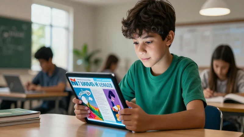 Accede a material educativo de calidad conaliteg: guía completa para descargar libros 4 Estudiante vibrante en tablet en entorno moderno
