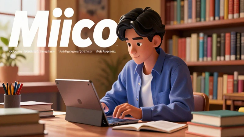 Estudiante mexicano moderno con biblioteca digital