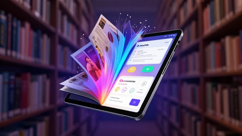 Interfaz de tablet con conocimiento abstracto y luz