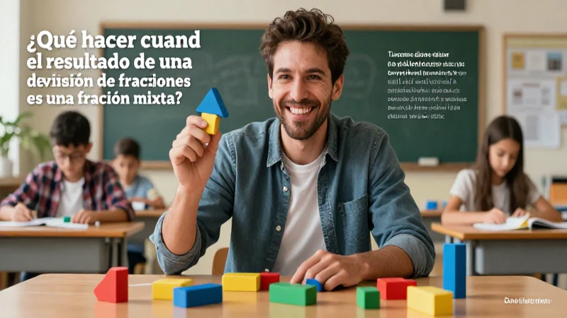 Ilustración profesional de división de fracciones