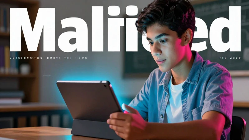 Estudiante mexicano motivado con tableta moderna