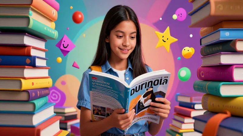 Conoce las tendencias en la selección de libros juveniles en la SEP: cambios que te sorprenderán 6 Estudiante mexicano con libros coloridos y ambiente profesional