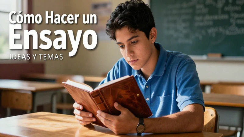 Ensayo y retrato de estudiante mexicano