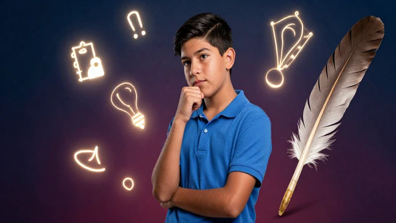 Joven estudiante con ideas brillantes y estilo moderno